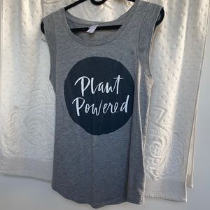 Plant powered muscle tank top